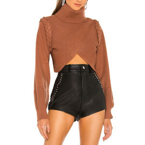 Michael Costello 'Fresia' Brown Viscose Sweater Size S
